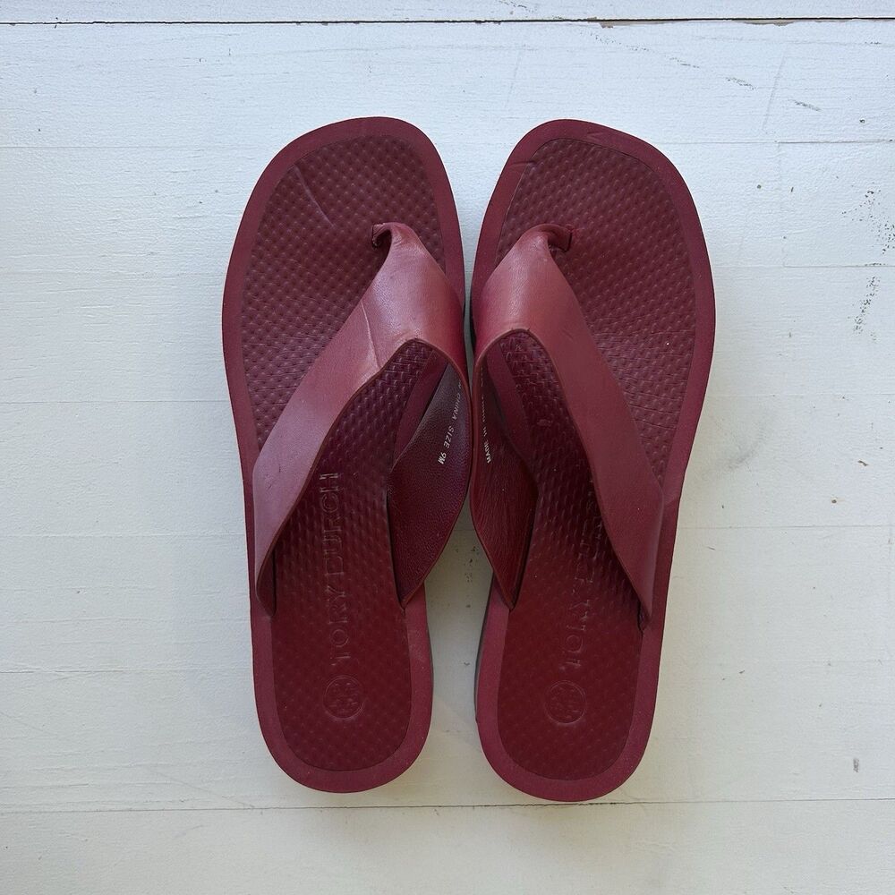 Tory Burch Red Platform Flip Flop Sandals Size Women’s 9